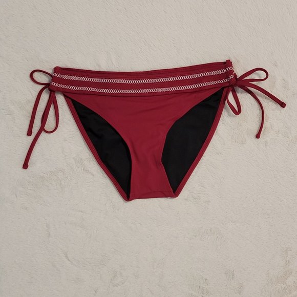 NWT-VENUS SWIMWEAR WOMENS MAROON  BIKINI BOTTOM WITH TIE SIDES-NWT-MUST HAVE - Picture 4 of 8
